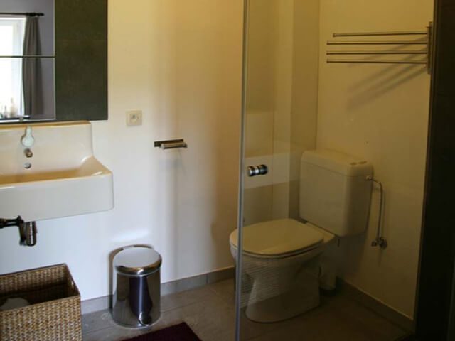 Groepshuis in Felenne rolstoeltoegankelijke badkamer: inloopdouche • wastafel • wc